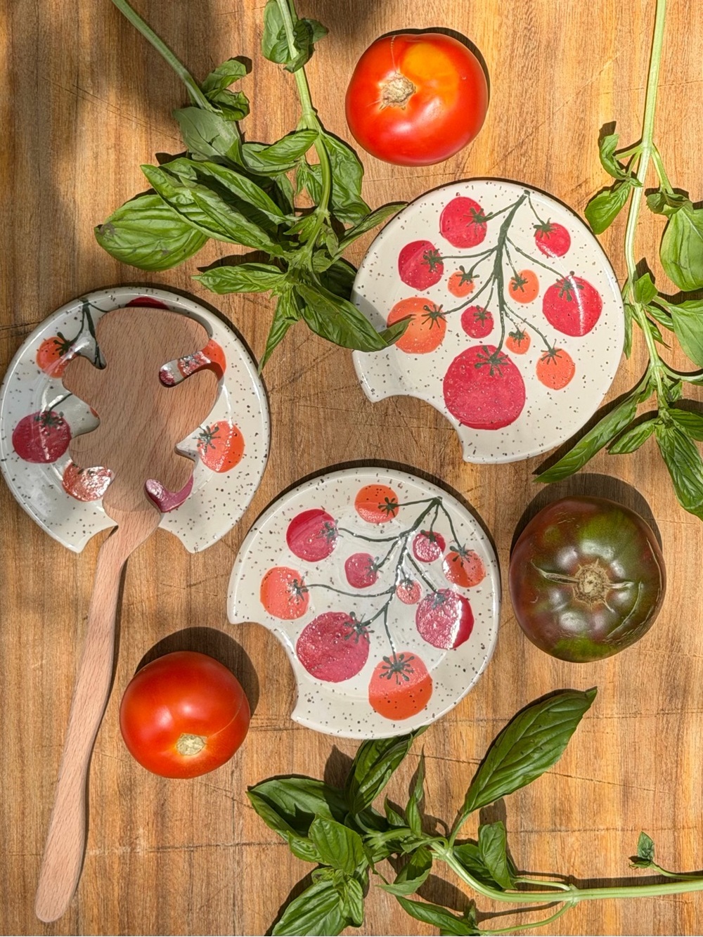 Cherry Tomato Ceramic Spoon Rest
